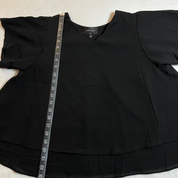 Romeo & Juliet Couture V-Neck Flowy A-Line Blouse Size Small NEW Minimalist - Picture 7 of 8